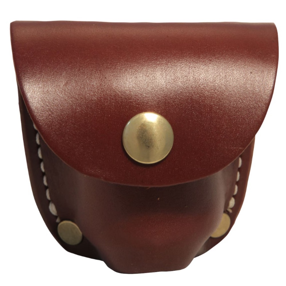 Triple K 63 Spare Cylinder Brown Leather Belt Pouch Brass Snap